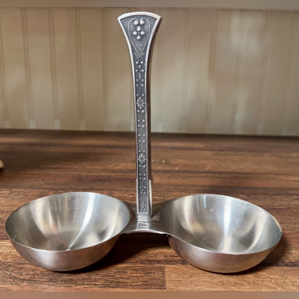 Vintage Cordova Stainless Steel Condiment Server / Relish Dish 1969